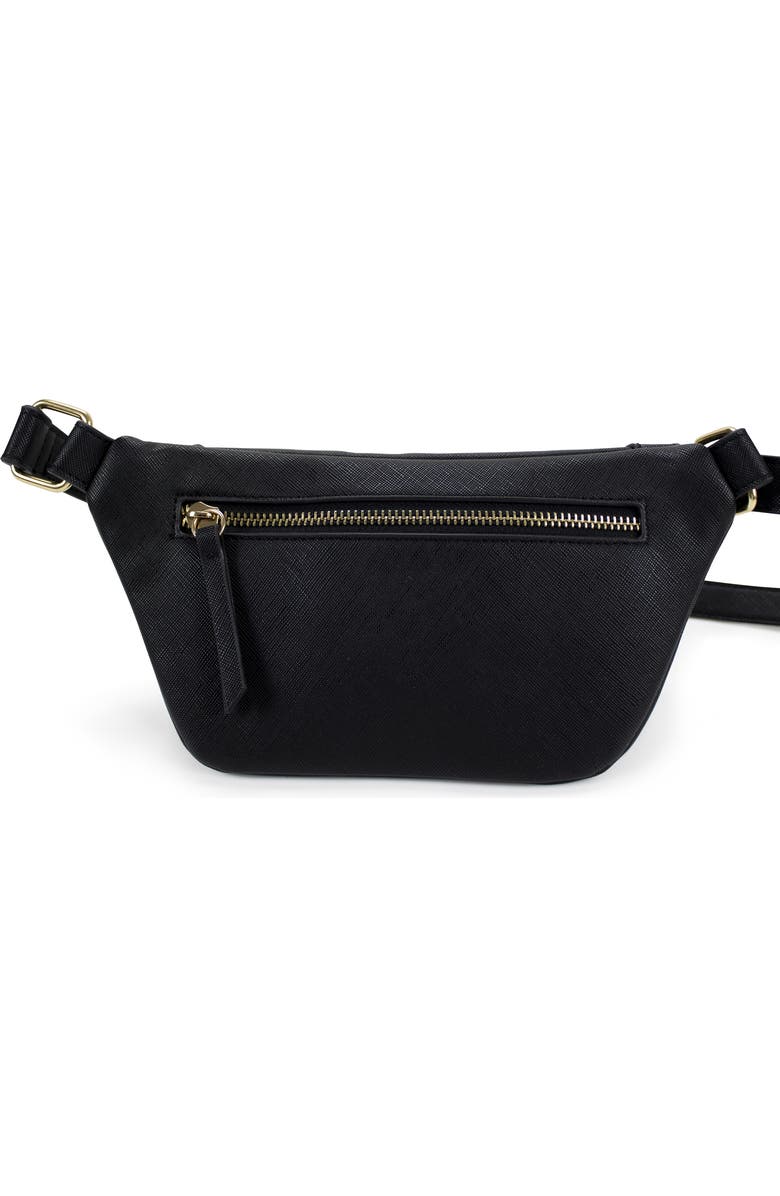 BADGLEY MISCHKA Bridgette Vegan Leather Belt Bag, Alternate, color, Black