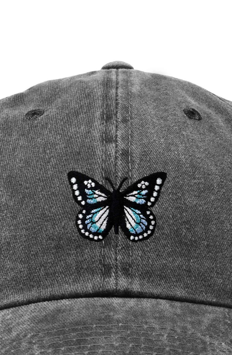 Dalix Butterfly Hat, Alternate, color, Washed Black