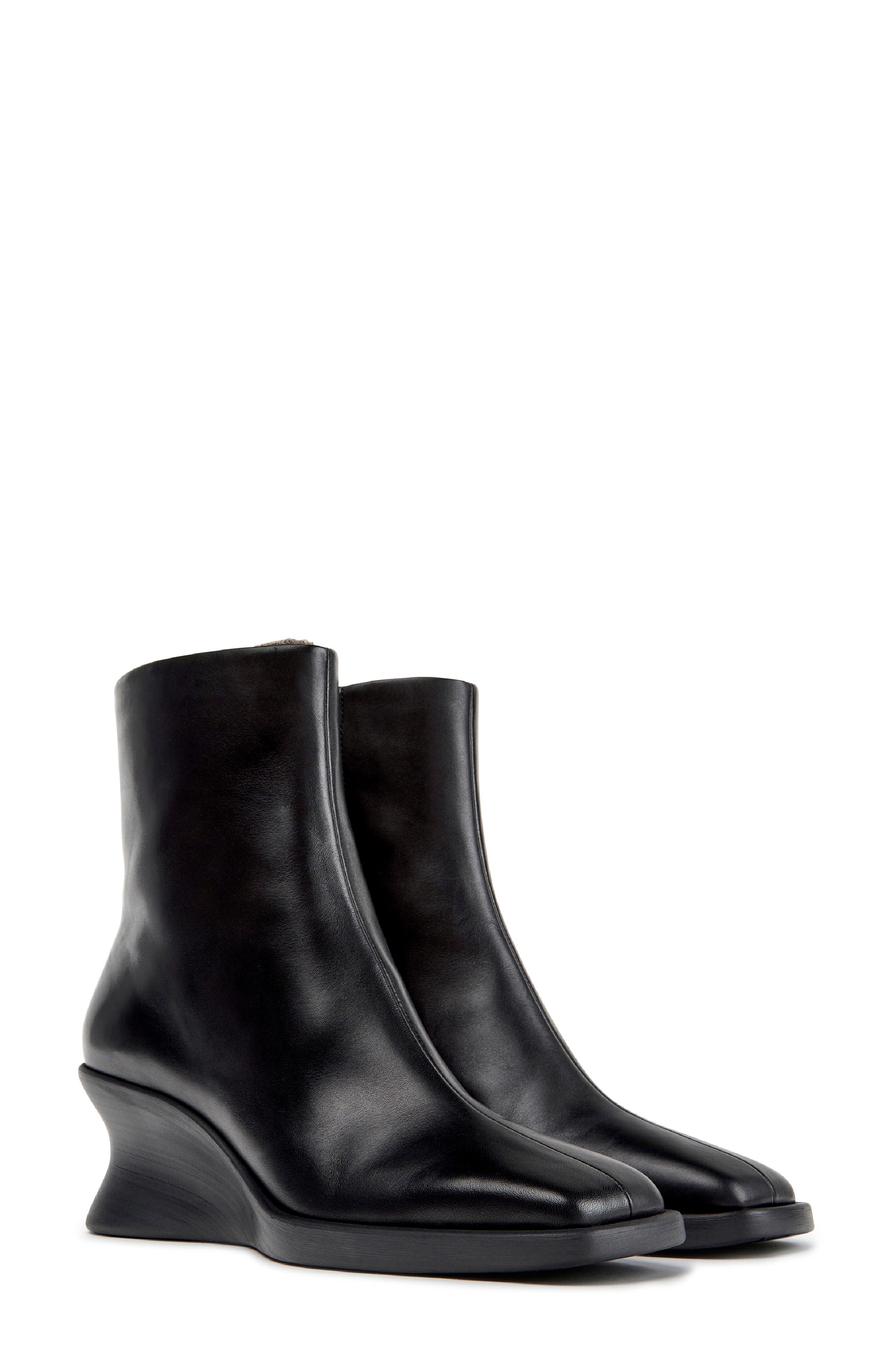 Louise Wedge Boot, Main, color, BLACK