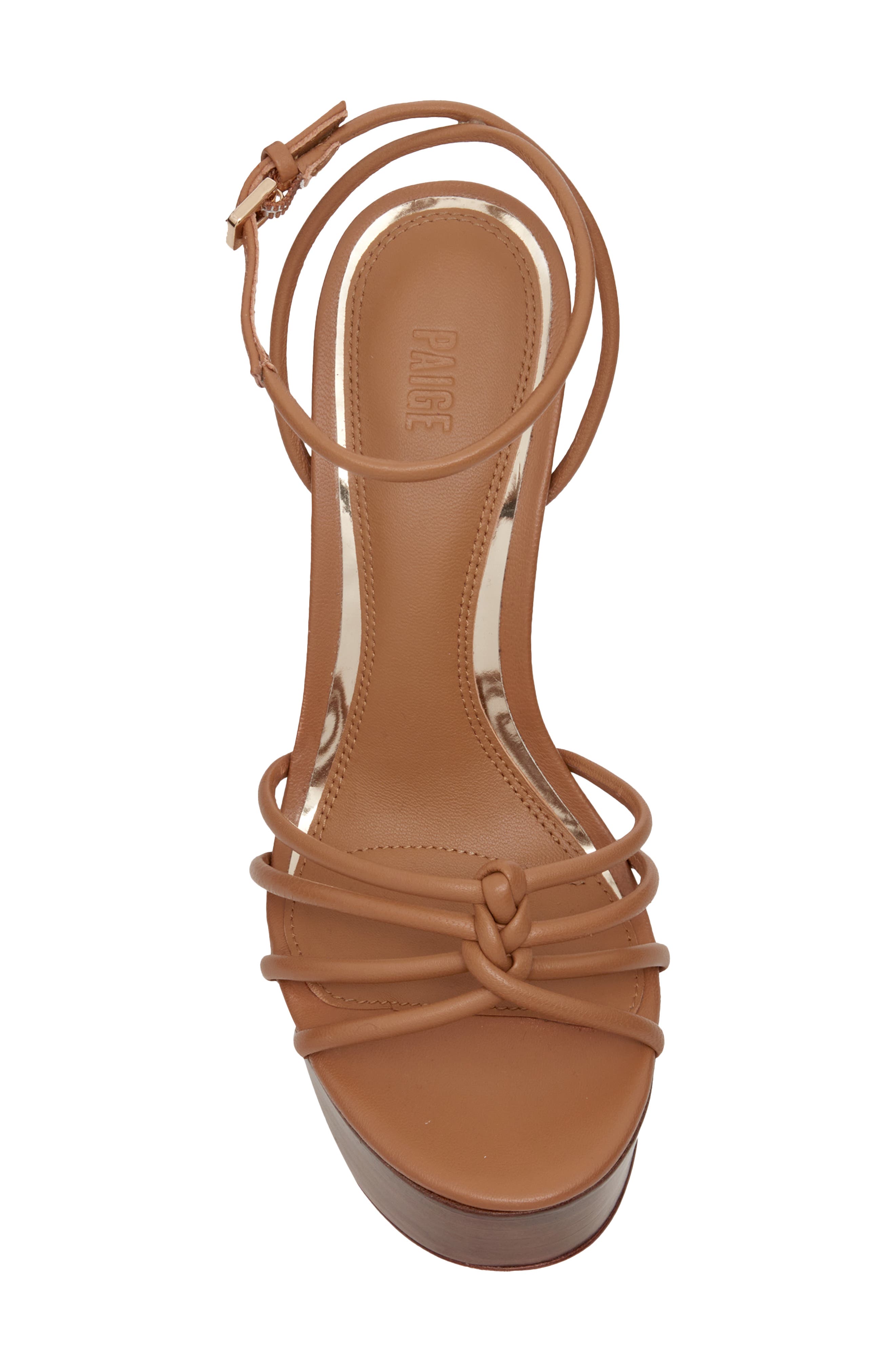 PAIGE Haley Platform Sandal, Alternate, color, Cognac
