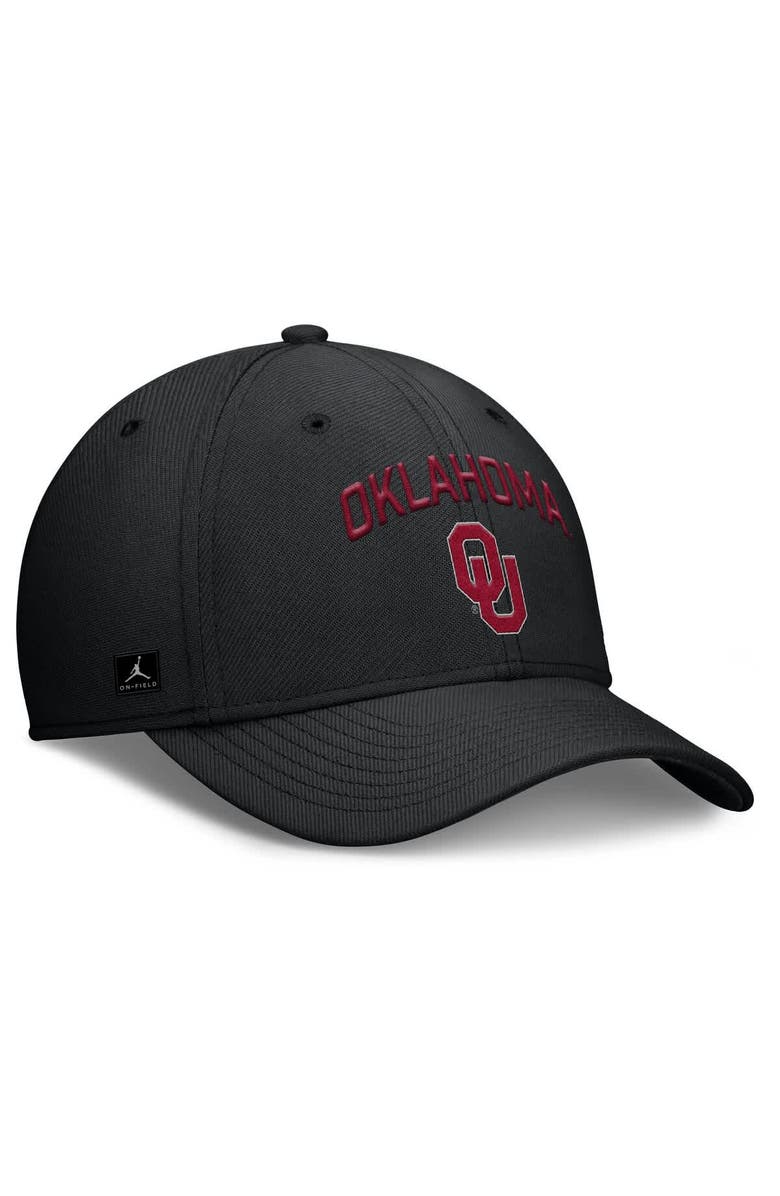 Jordan Brand Men's Jordan Brand Black Oklahoma Sooners 2025 On-Field Rise Performance Flex Hat, Alternate, color, 