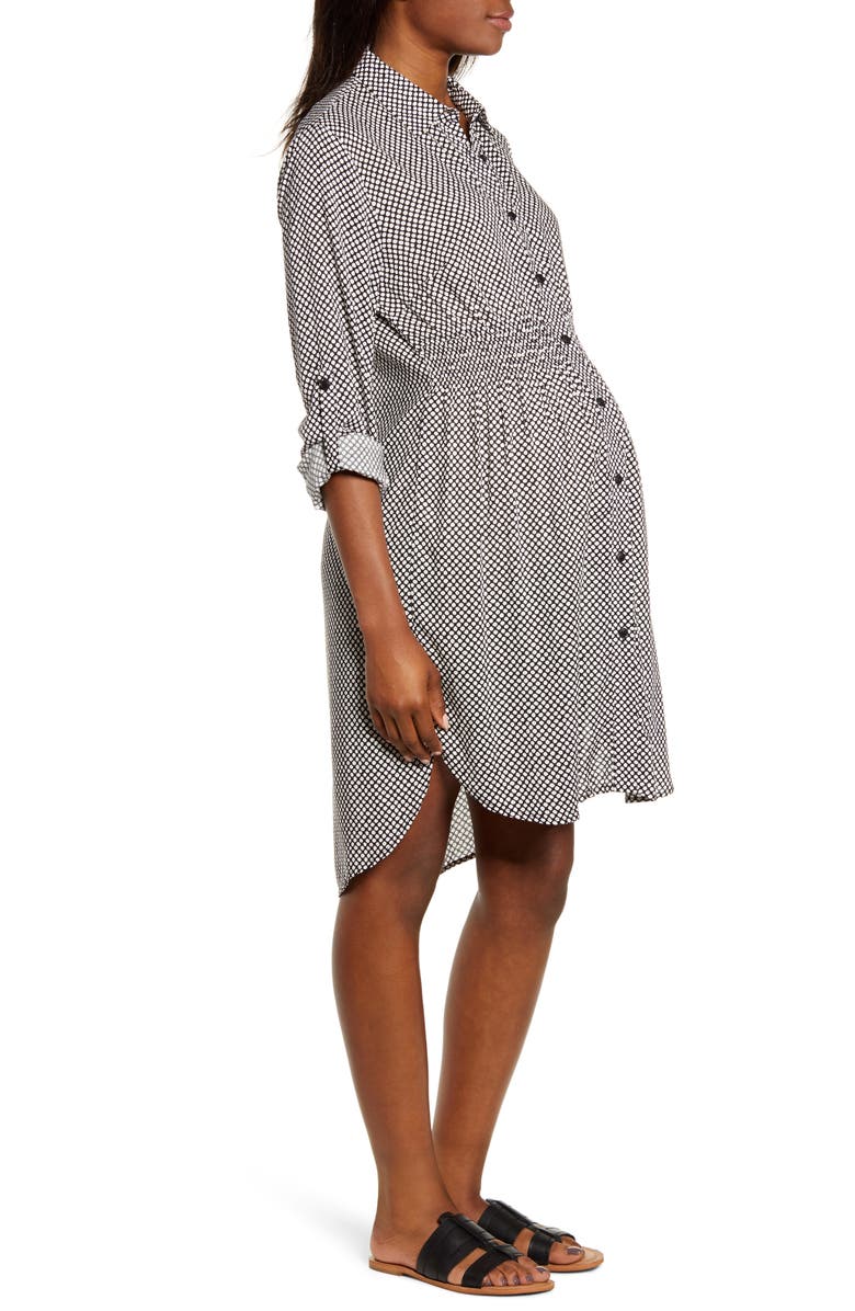 Angel Maternity Maternity Shirtdress, Alternate, color,