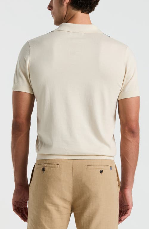 Original Penguin Vertical Stripe Cotton Polo In Neutral