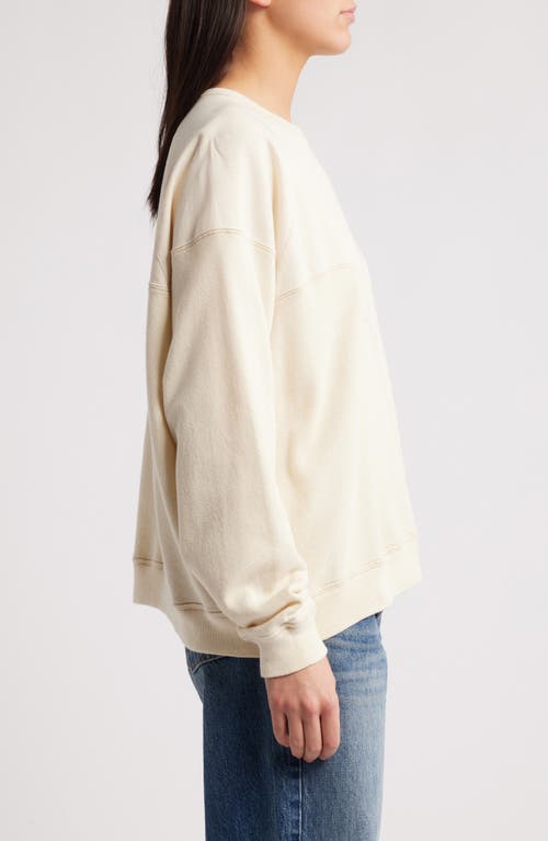 The Great . The Western Slouch Sweatshirt In Washed White