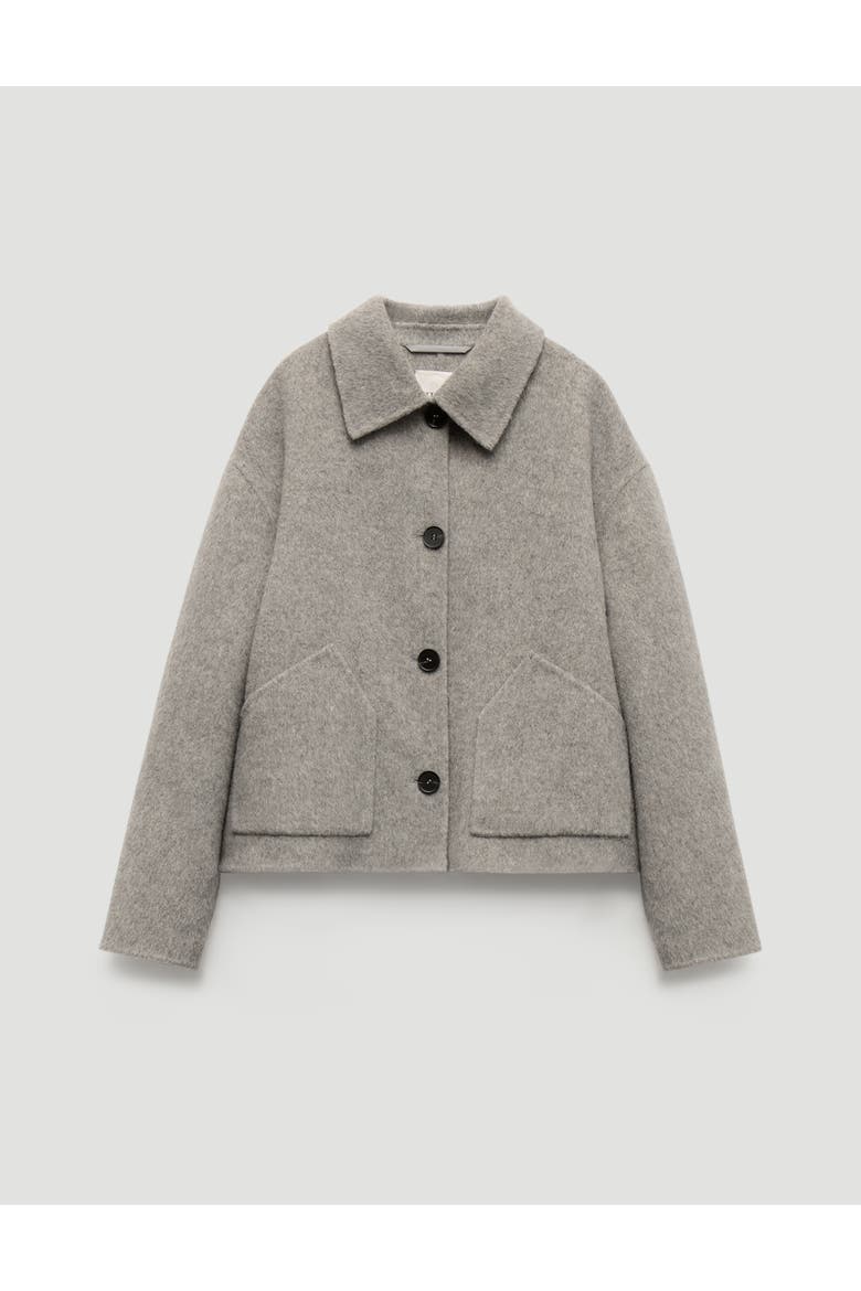 Pure Wool Double Faced Jacket, Alternate, color, Light Grey Marl