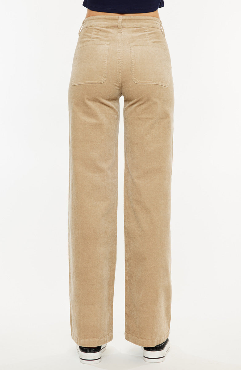 KanCan Saturn Ultra High Rise Wide Leg Corduroy Pants, Alternate, color, Beige