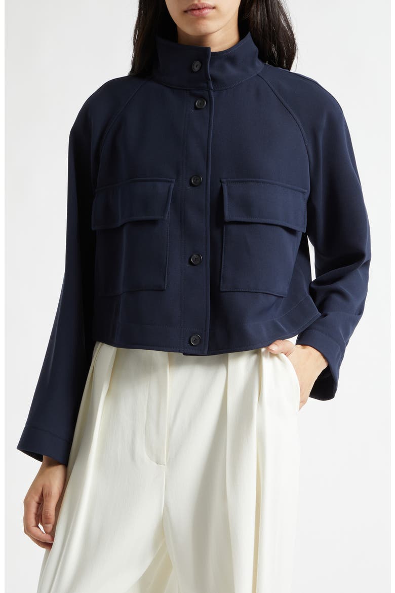 Jotana Wrinkle Resistant Crepe Jacket, Main, color, SKY CAPTAIN