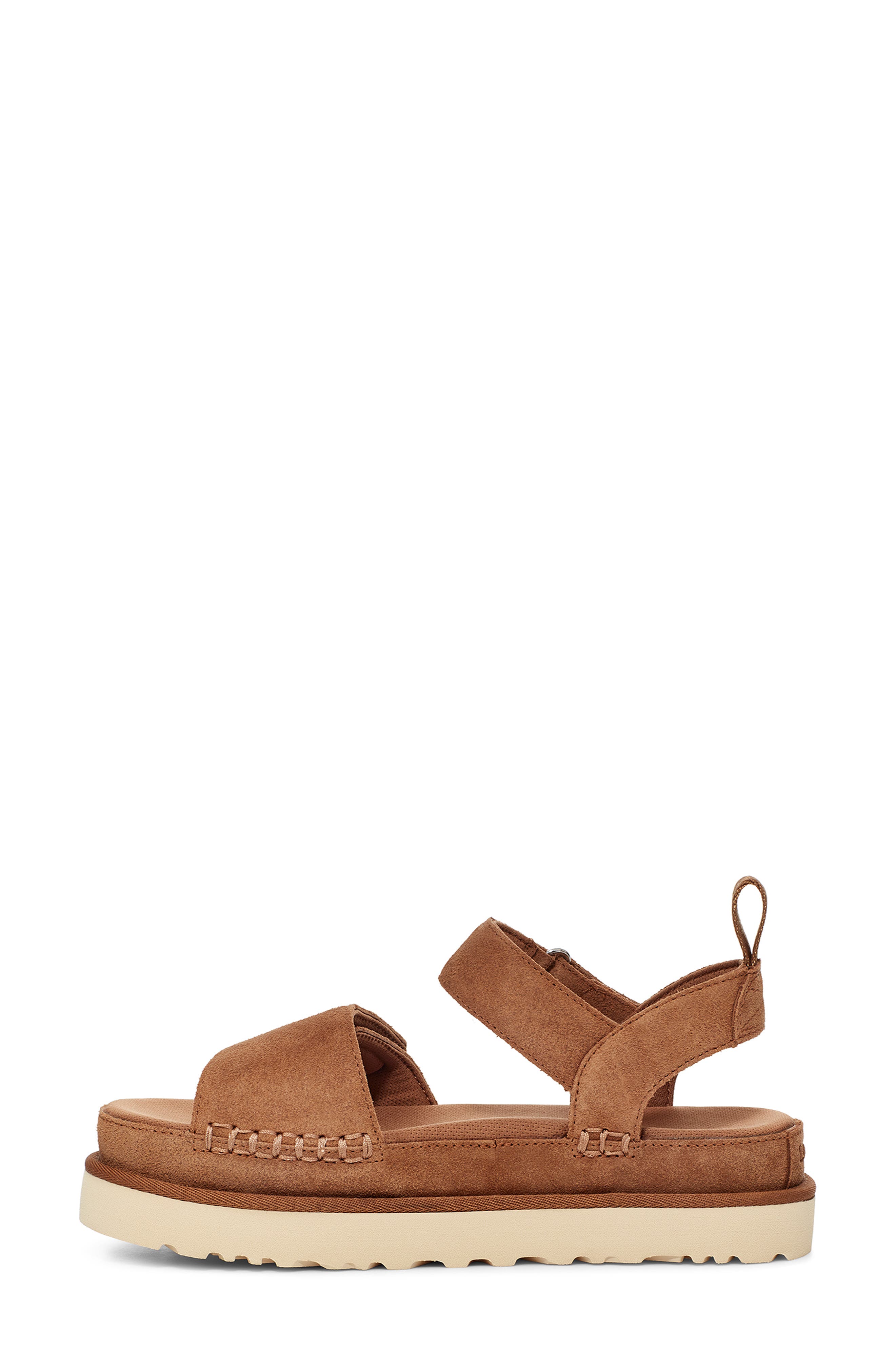 Goldenstar Platform Sandal, Alternate, color, CHESTNUT SUEDE