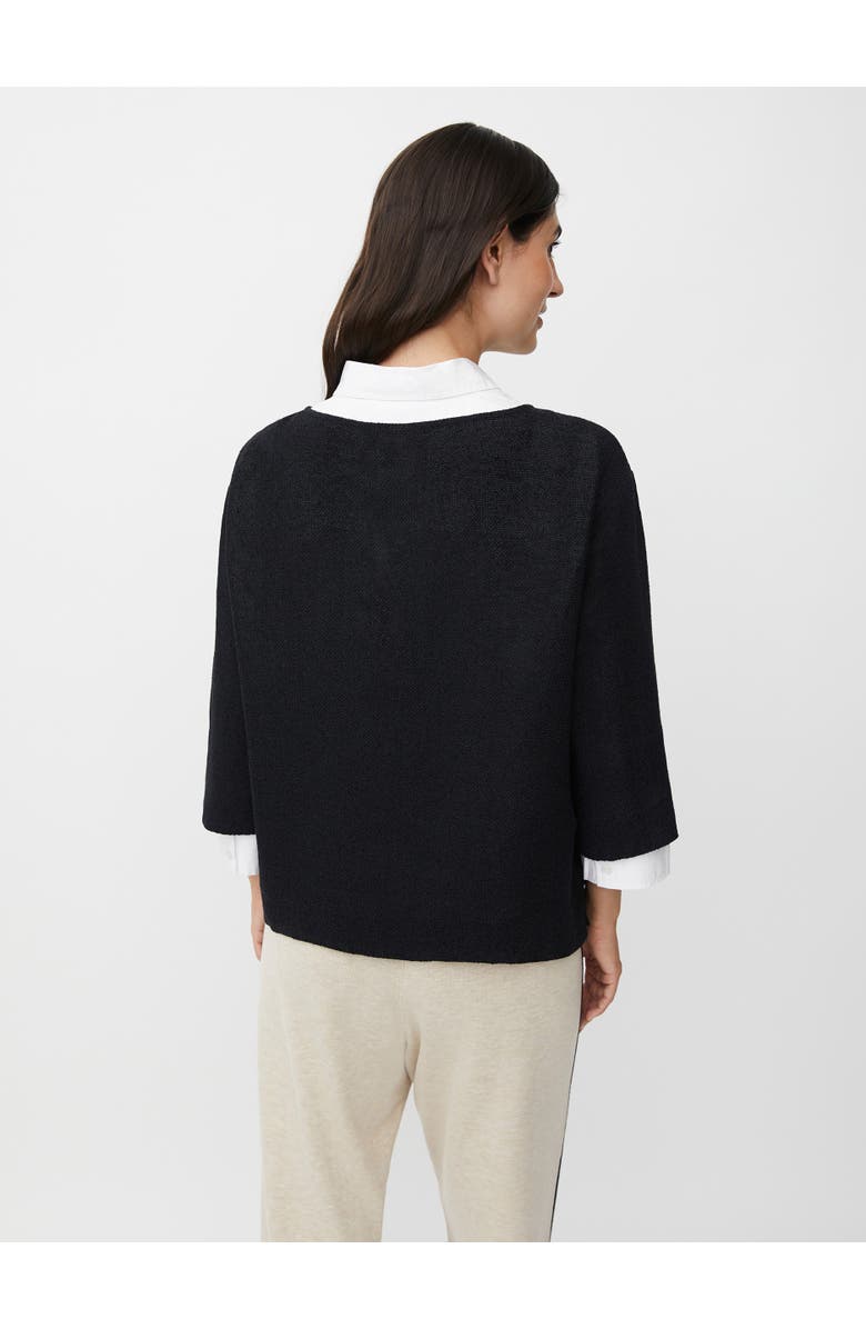 Masai Copenhagen MaDarmi 3/4 Sleeve Round Neck Top, Alternate, color, Black