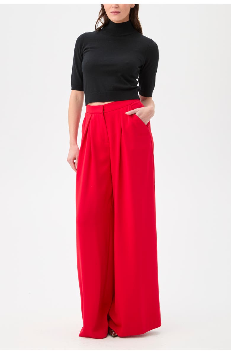 Trina Turk Saige Drapey Wide Leg Pant, Main, color, Moulin Rouge