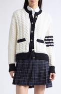 Thom Browne Aran Cable Knit Sweater Vest