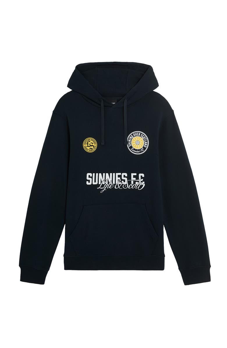 Lyle & Scott Sunnies FC Graphic Pullover Hoodie, Alternate, color, Dark Navy