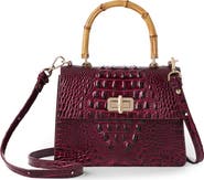 Brahmin Small Mod Hallie Croc Embossed Leather Top Handle Bag