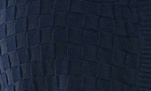 Nina Leonard Box Knit Bolero In Navy