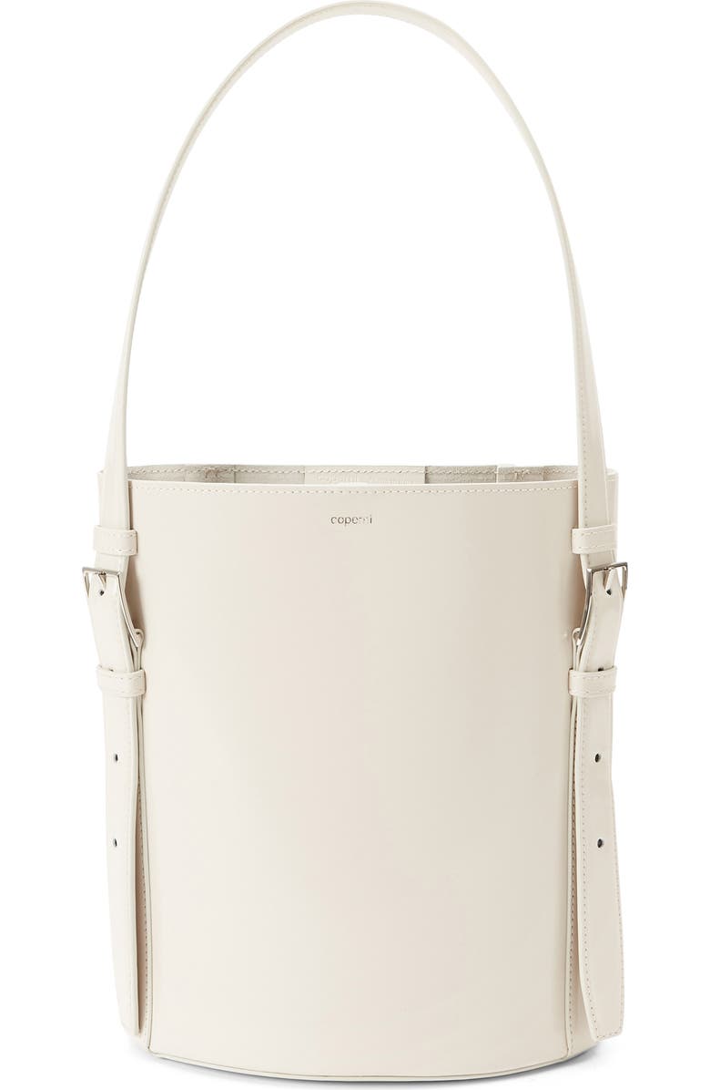 Coperni Ergonomic Leather Bucket Bag, Main, color, Beige Bei