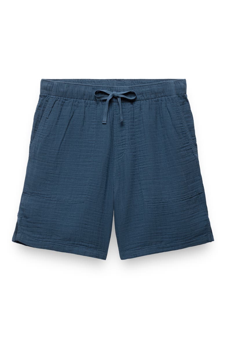 Hideaways Organic Cotton Drawstring Shorts, Alternate, color, BLUFF BLUE