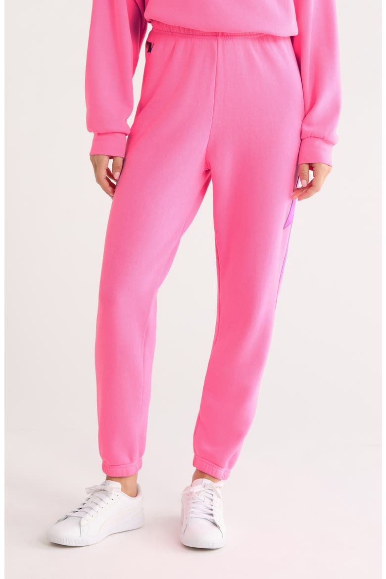 Aviation Nation Bolt Stitch Sweatpants, Main, color, NEON PINK/ PURPLE