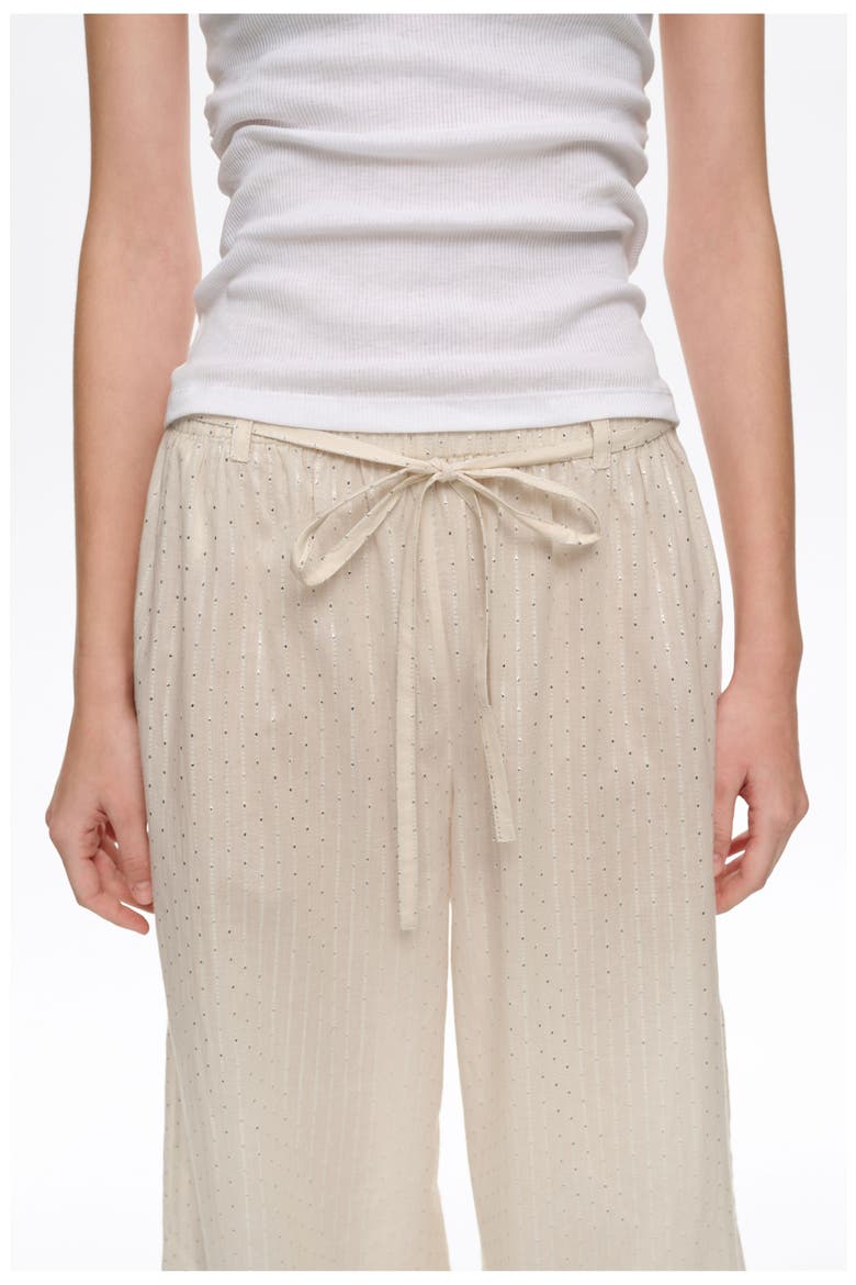 Metallic Polka Dot Harem Trousers, Alternate, color, BEIGE