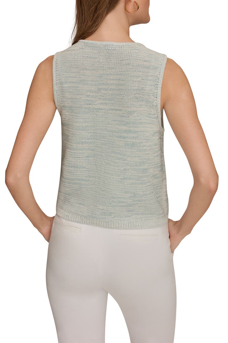 Sleeveless Space Dye Cotton Blend Vest, Alternate, color, SKYLIGHT