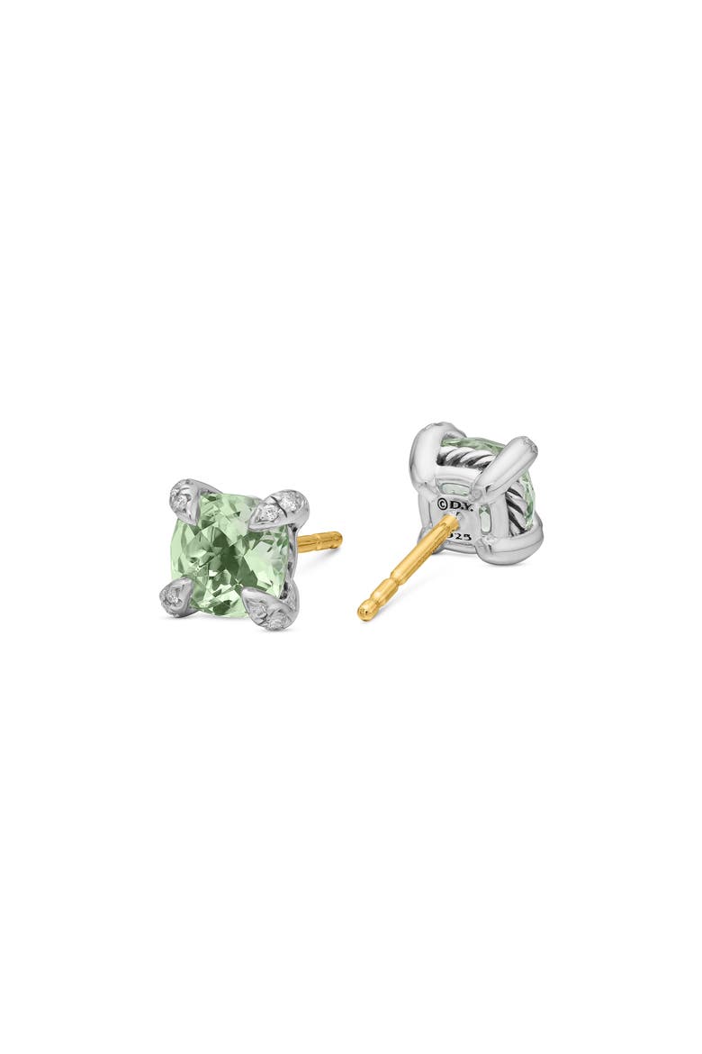 Chatelaine® Stud Earrings, 6mm, Alternate, color, PRASIOLITE