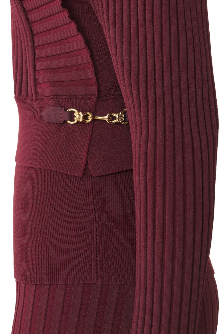 Viscose Bib Sweater, Alternate, color, Red