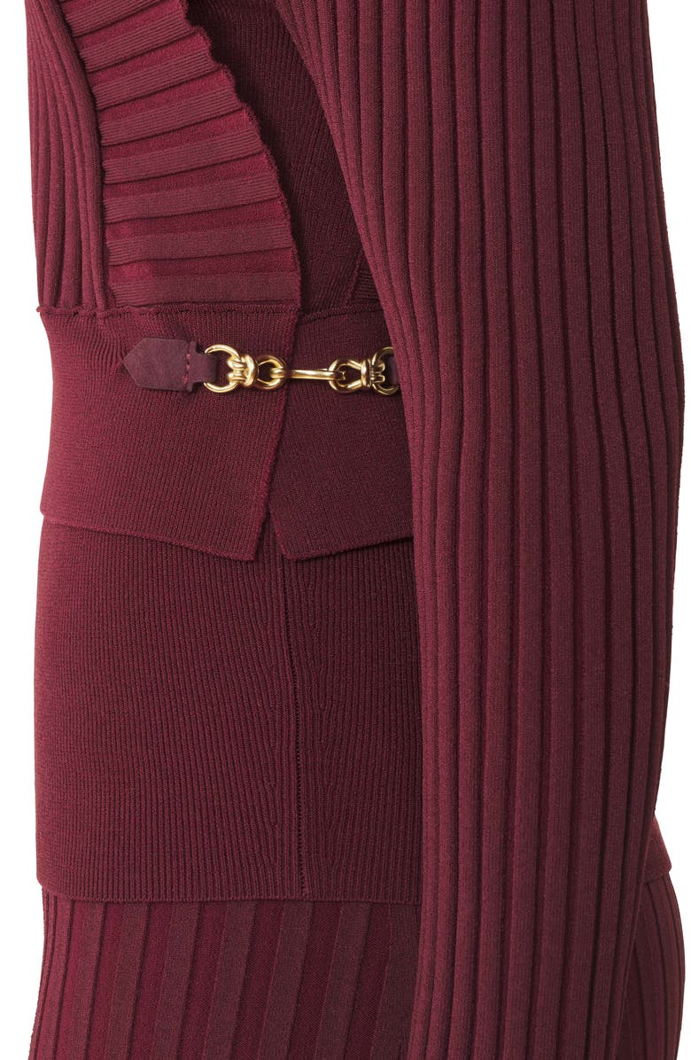 Lanvin Viscose Bib Sweater, Alternate, color, Red