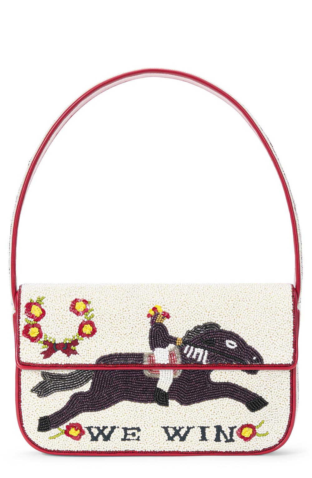 Tommy Beaded Shoulder Bag, color, DERBY