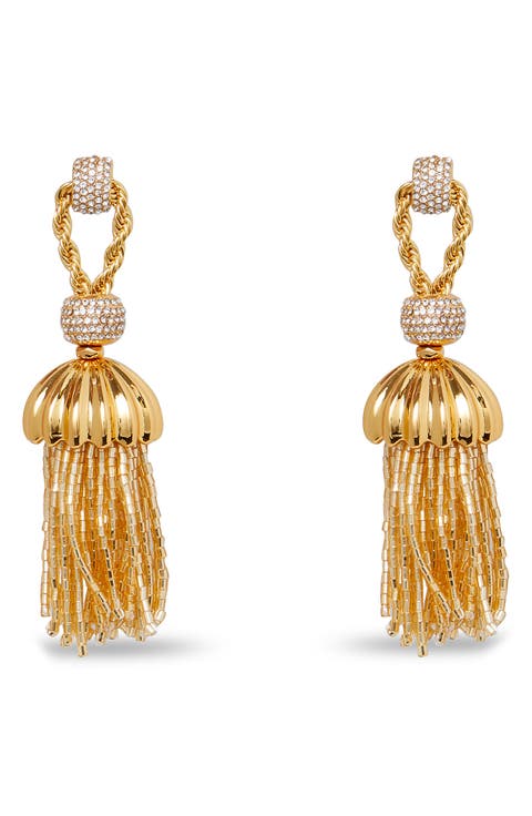 Chateau Rope Tassel Drop Earrings
