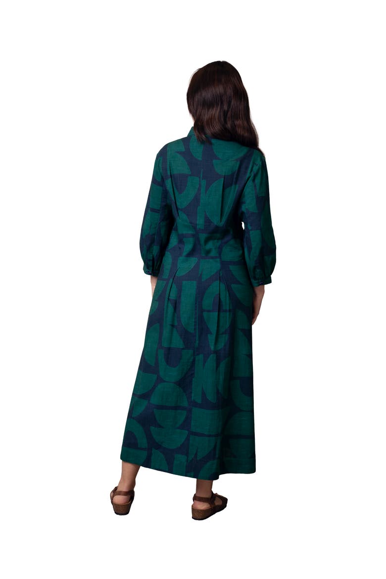 Pleat Detail Shirt Dress, Alternate, color, Geo Shapes
