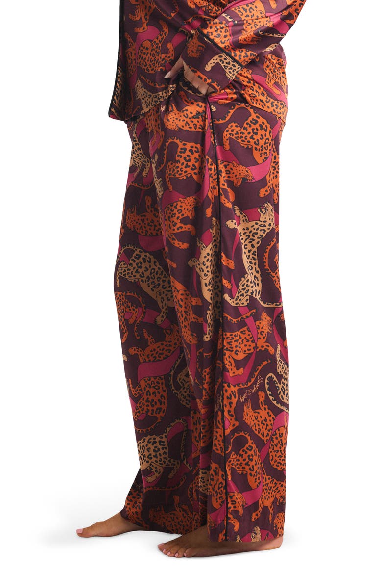 Ever After Satin Sleep Pants, Alternate, color, PURPLE PERSUASION / TOFFEE TAN