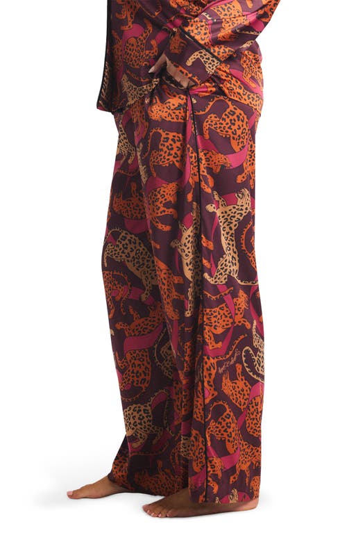 Savage X Fenty Ever After Satin Sleep Pants In Burgundy