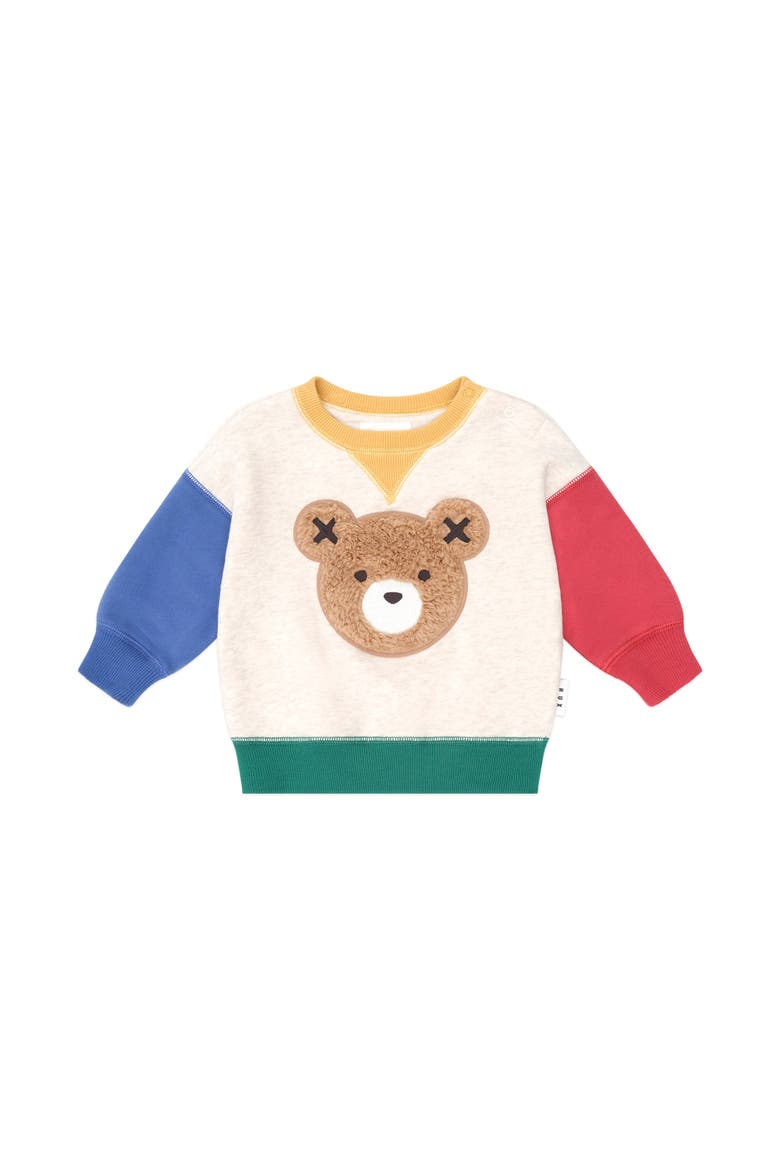 Furry Huxbear Colour Block Sweatshirt, Main, color, Multi