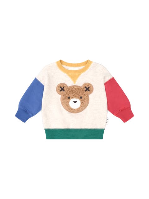 Furry Huxbear Colour Block Sweatshirt (Toddler, Little Kid, Big Kid)