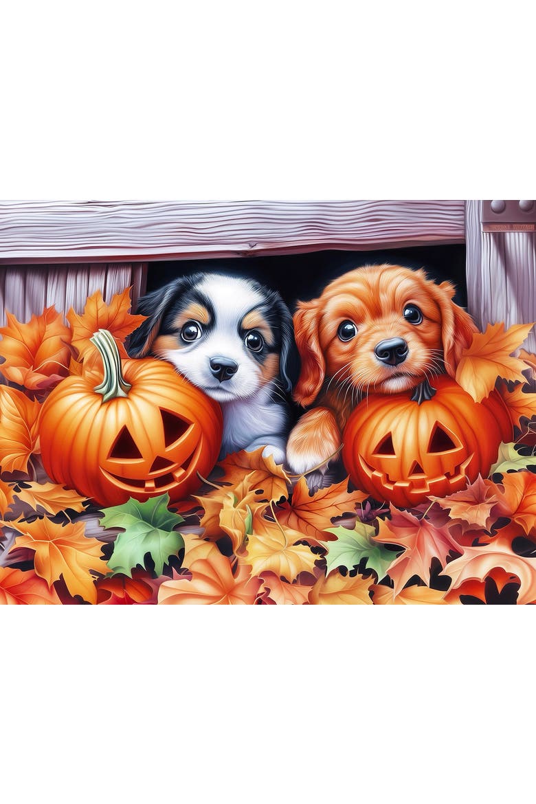 Puppies and Jacks 500 piece Jigsaw Puzzle for Adults, Alternate, color, Multicolor