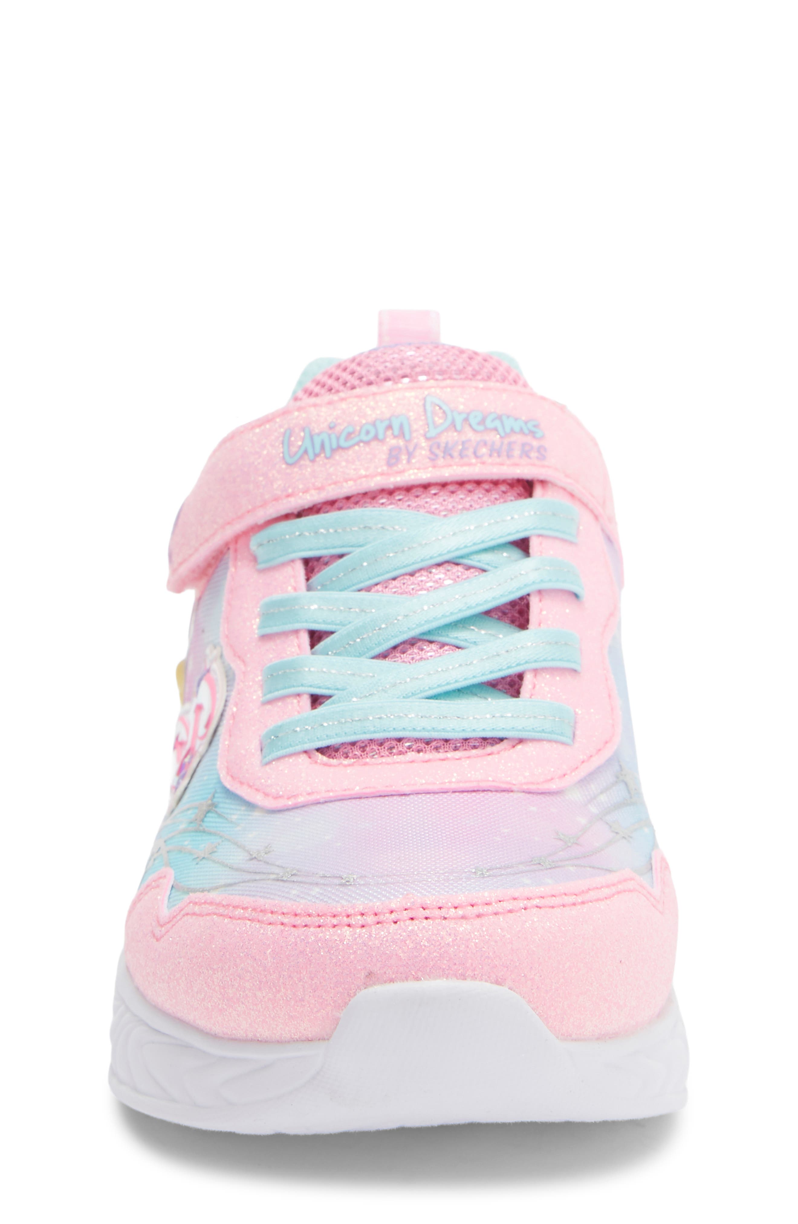 SKECHERS Kids' Unicorn Dreams Sneaker, Alternate, color, Pink Turquoise