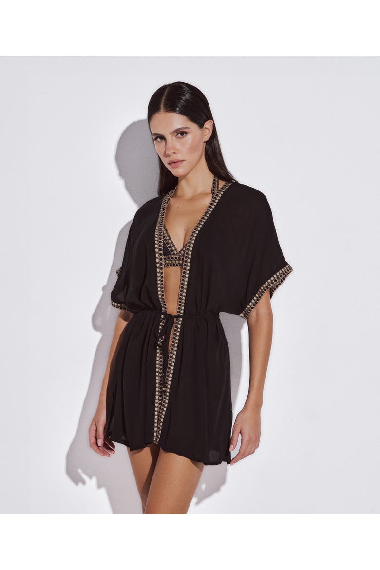 Athena Mini Cover-Up Dress, Alternate, color, Black
