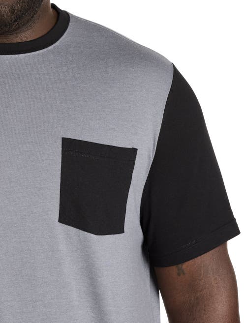 Harbor Bay By Dxl Big & Tall Contrast Moisture-wicking Pocket T-shirt