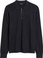 Theory Quarter Zip in Light Bilen Polo