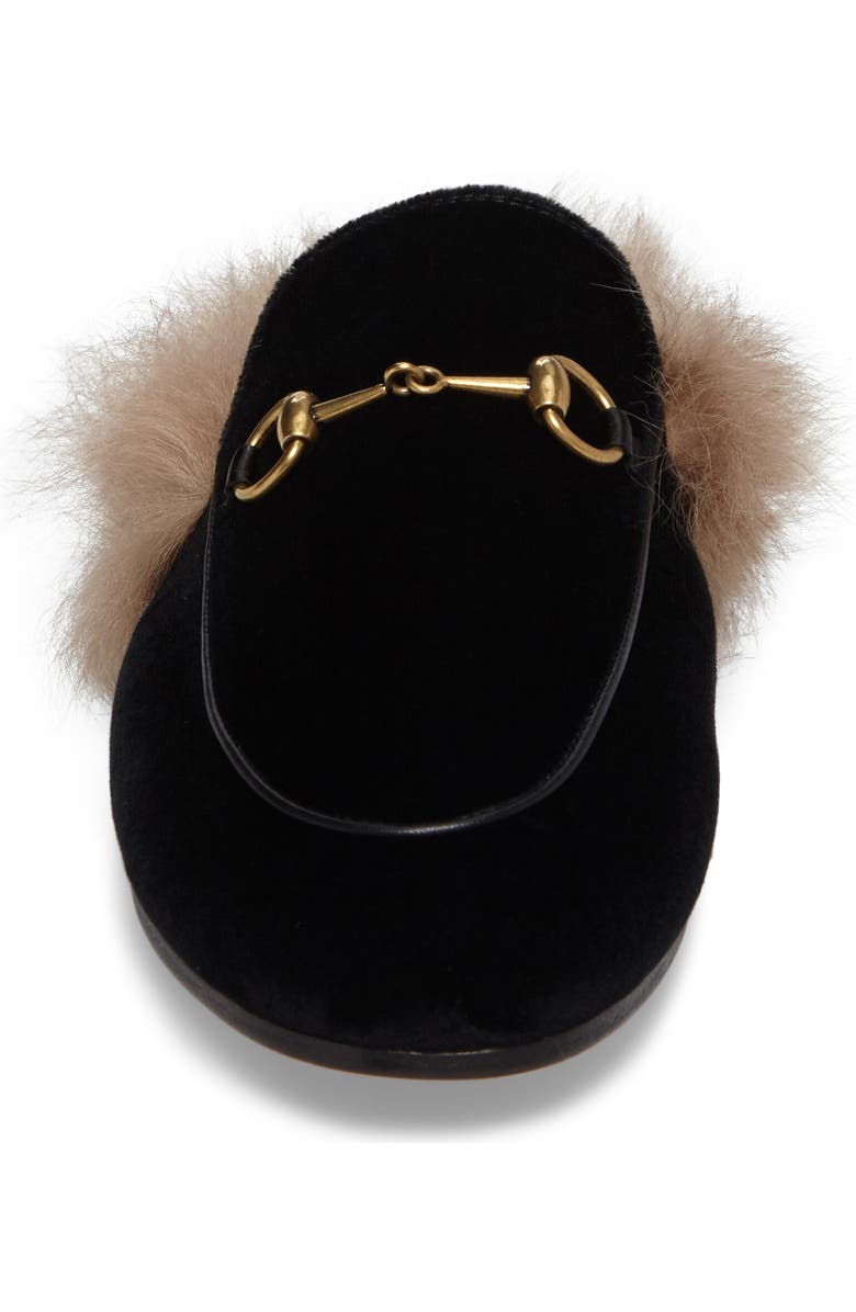 Gucci Princetown Genuine Shearling Mule Loafer, Alternate, color,