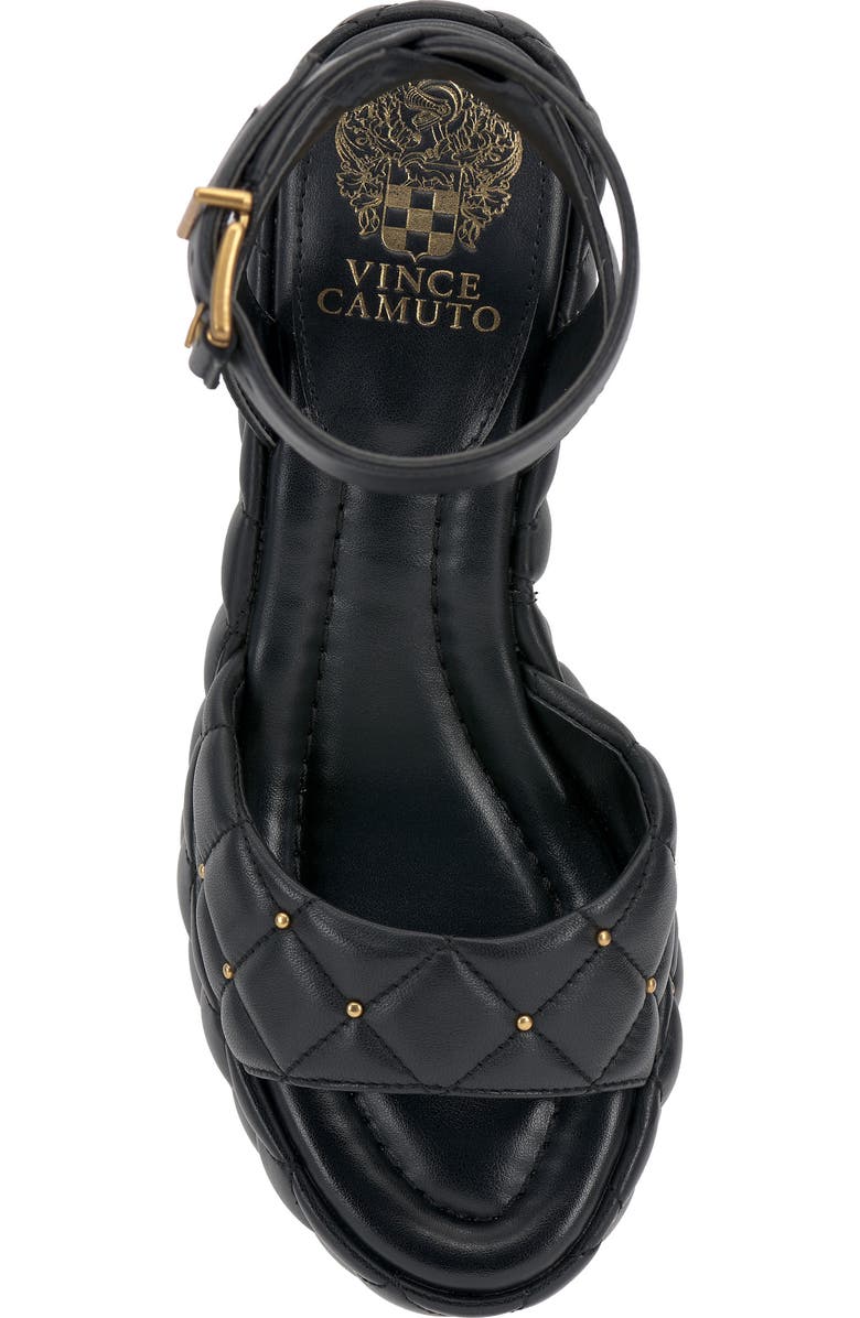Vince Camuto Ellah Ankle Strap Platform Sandal, Alternate, color, Black