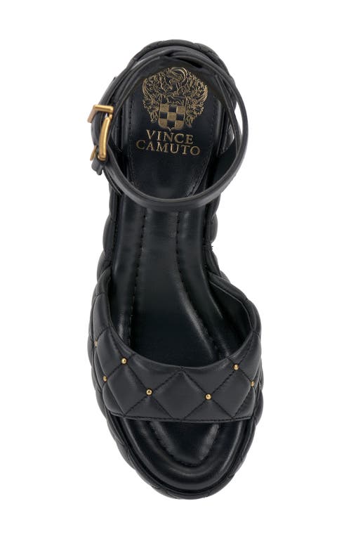 Vince Camuto Ellah Ankle Strap Platform Sandal In Black