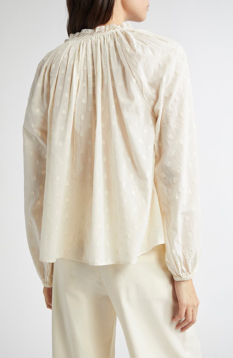 Ulla Johnson Ada Clip Dot Cotton Top, Alternate, color, Pristine