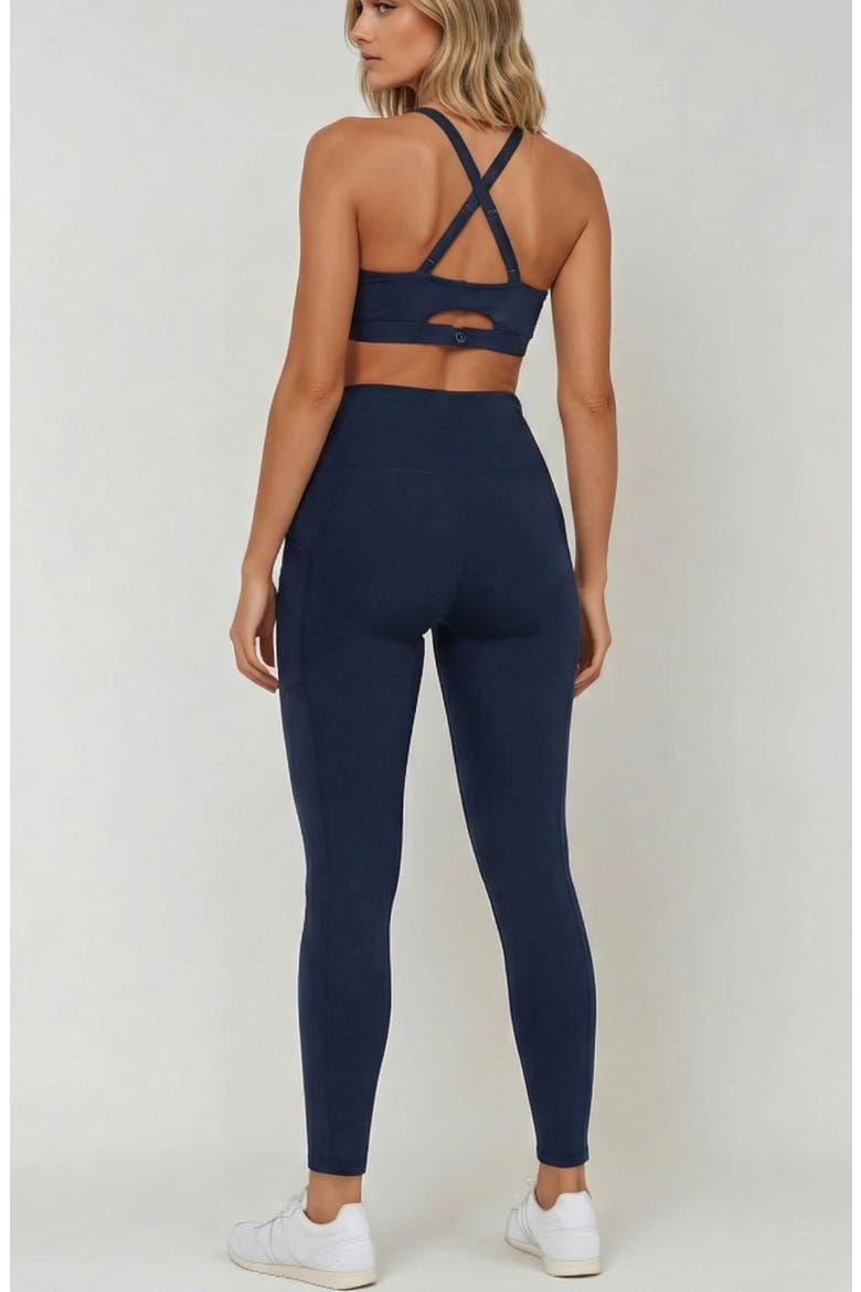 The Daily Support Pocket Postpartum Legging, Alternate, color, Navy