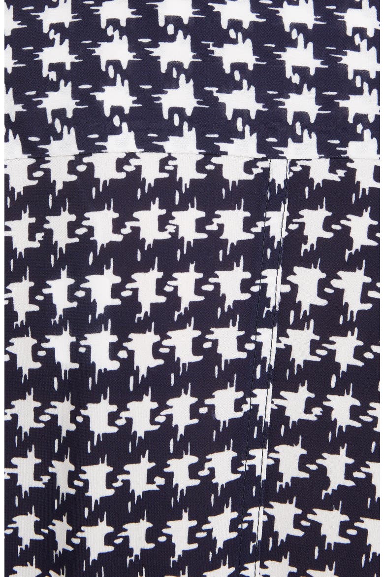 Houndstooth Print Shirt, Alternate, color, NAVY/ OFF WHITE