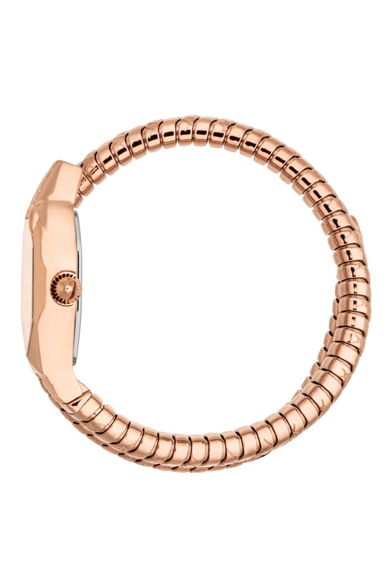 Snake Wraparound Bracelet Watch, 22mm x 34.5mm, Alternate, color, ROSE GOLD