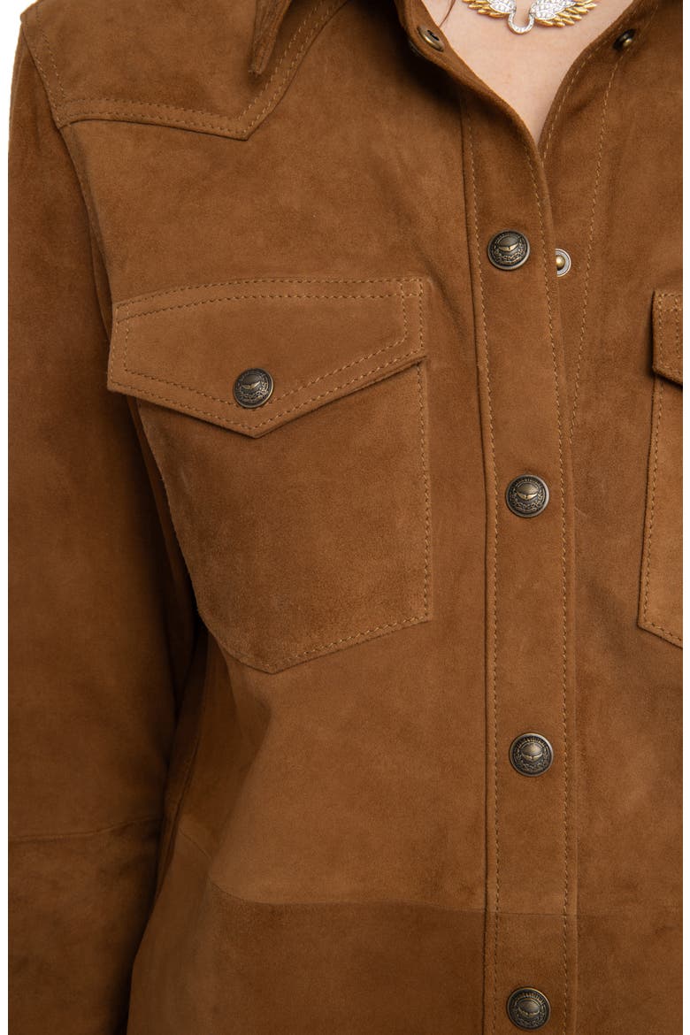 Thelma Suede Jacket, Alternate, color, DAIM