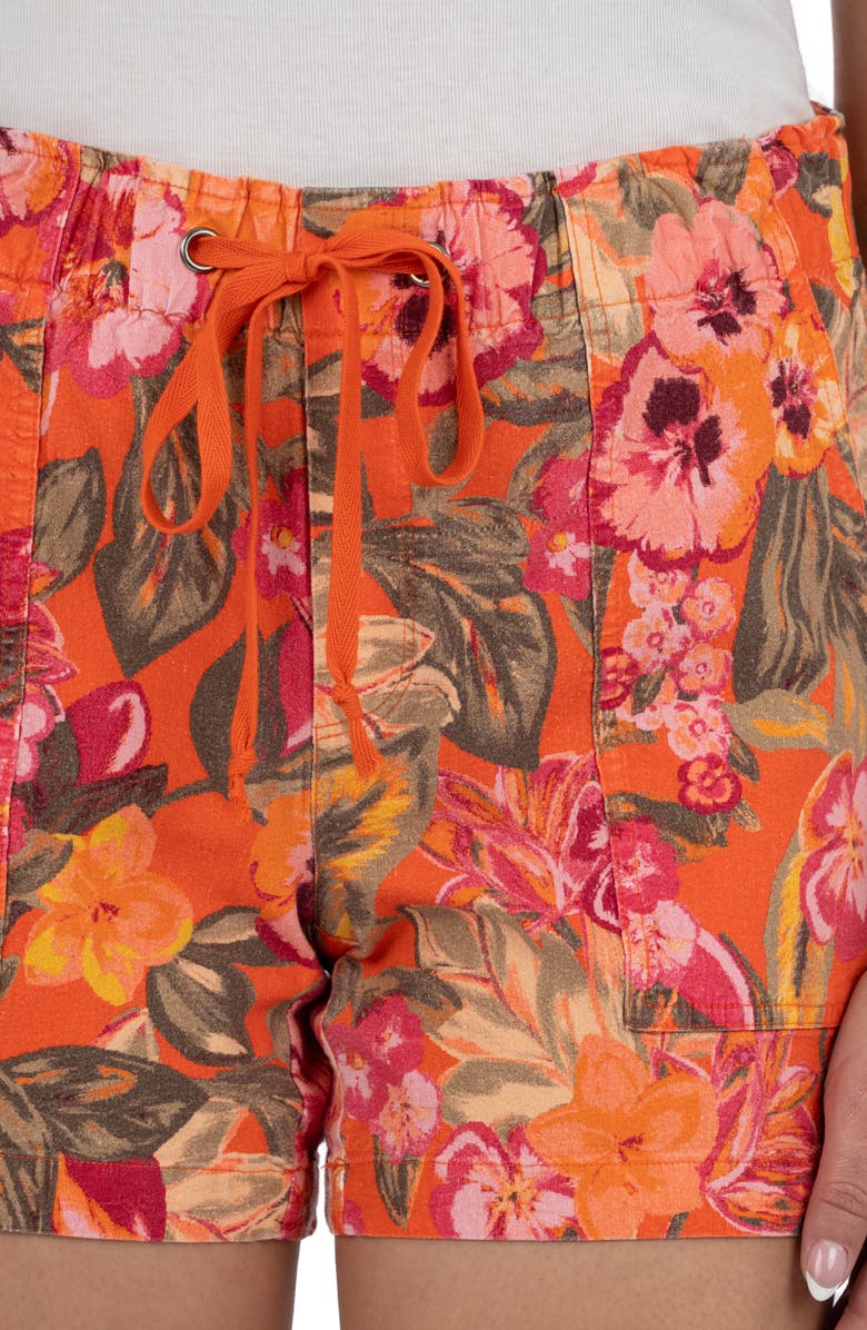 KUT from the Kloth Katana High Waist Drawstring Shorts, Alternate, color, Tangerine