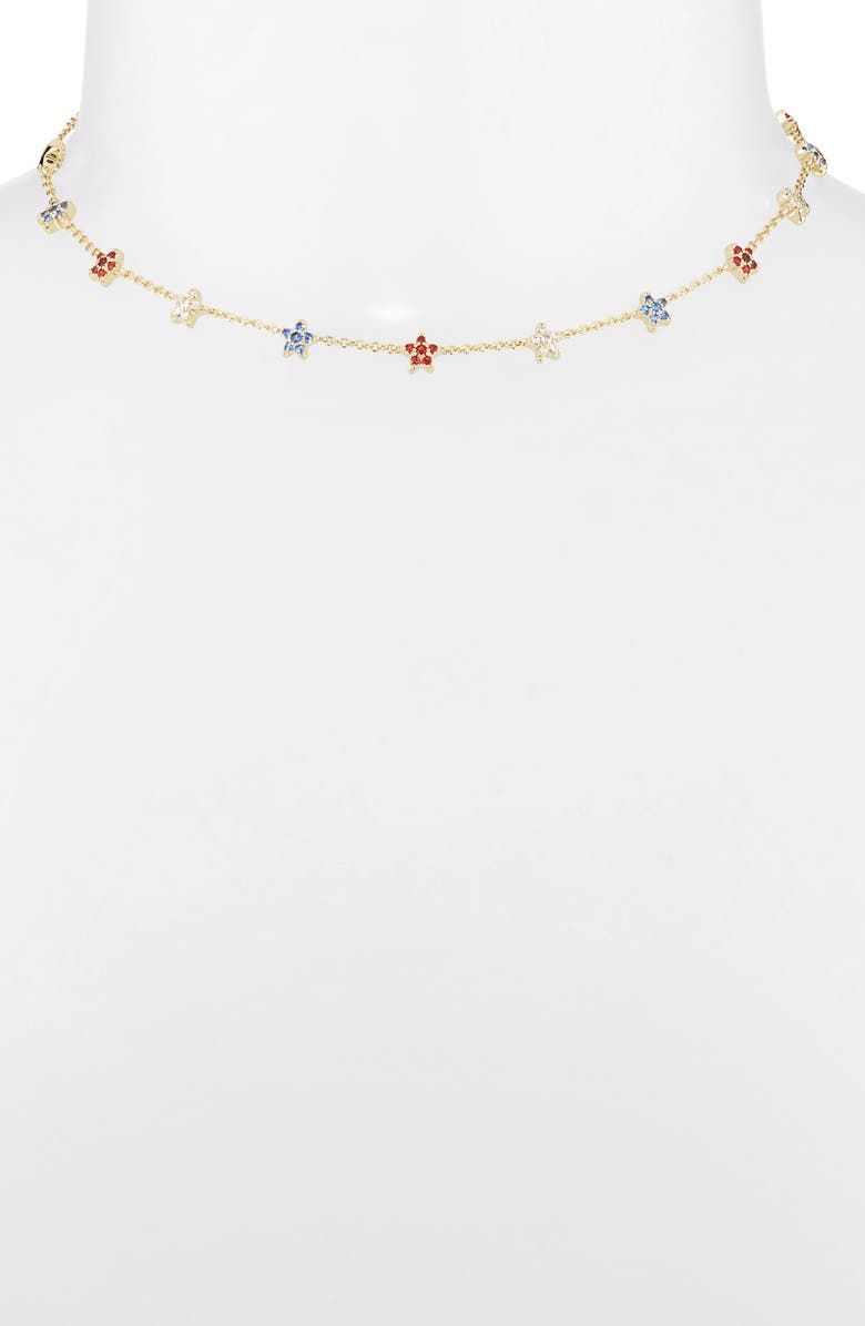 Kendra Scott Sierra Star Crystal Station Necklace, Alternate, color, 