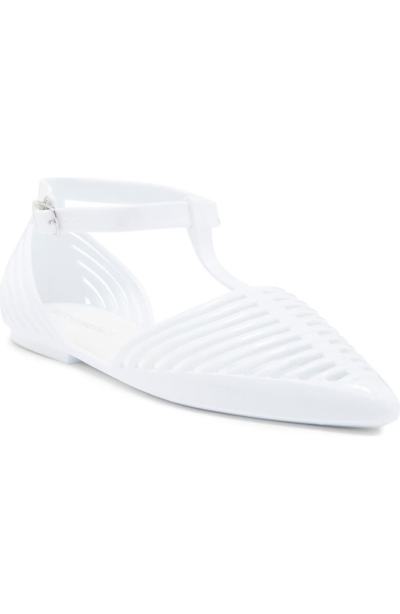 Jeffrey Campbell Squeaky Jelly Flat, Main, color, White