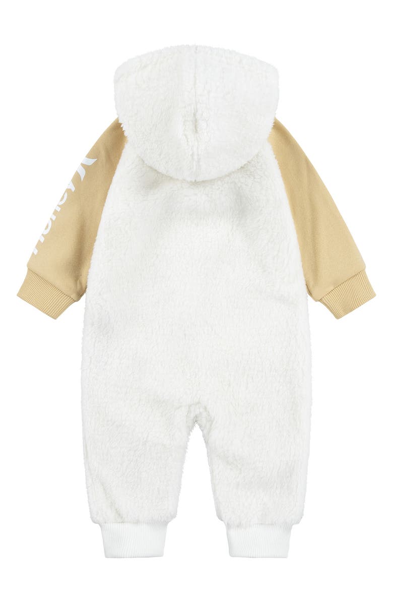 Hurley Plush Faux Fur Hooded Coverall, Alternate, color, Sail